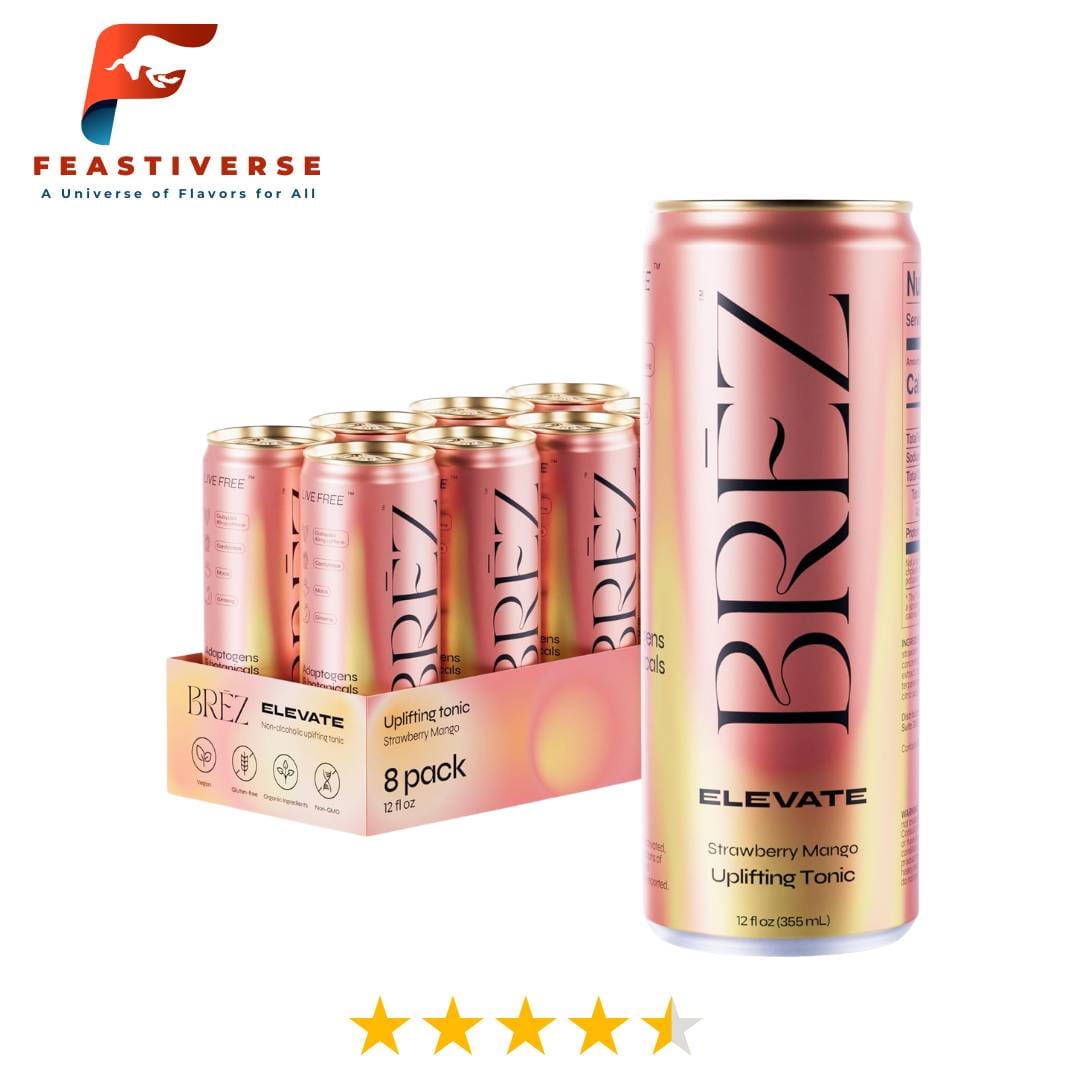 BRĒZ is the ultimate non alcoholic energy drink for those who want clarity without chaos. Each can blends cordyceps, guayusa, maca, and ginseng—ancient botanicals known for boosting energy and focus without caffeine crashes.