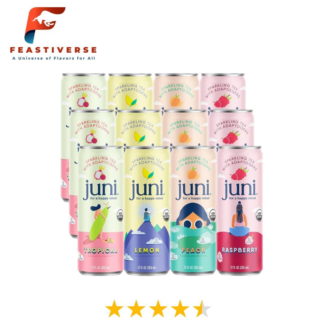 June is a functional beverage created by wellness influencers Jay Shetty and Radhi Devlukia that brings real credibility to the functional beverage world. With 30mg of natural caffeine, mushrooms like Lion’s Mane and Reishi, and adaptogens like Ashwagandha, this sparkling drink is the complete package.