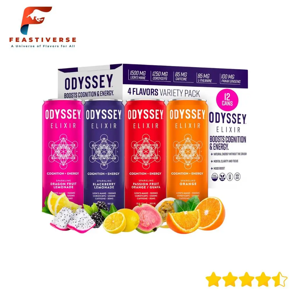 Need your float to fuel your brain, too? Odyssey Elixir combines Lion’s Mane, Cordyceps, Panax Ginseng, and clean green tea caffeine for focus, mood, and energy. It’s sugar-free, vegan, and tastes crisp and earthy, not syrupy like energy drinks.