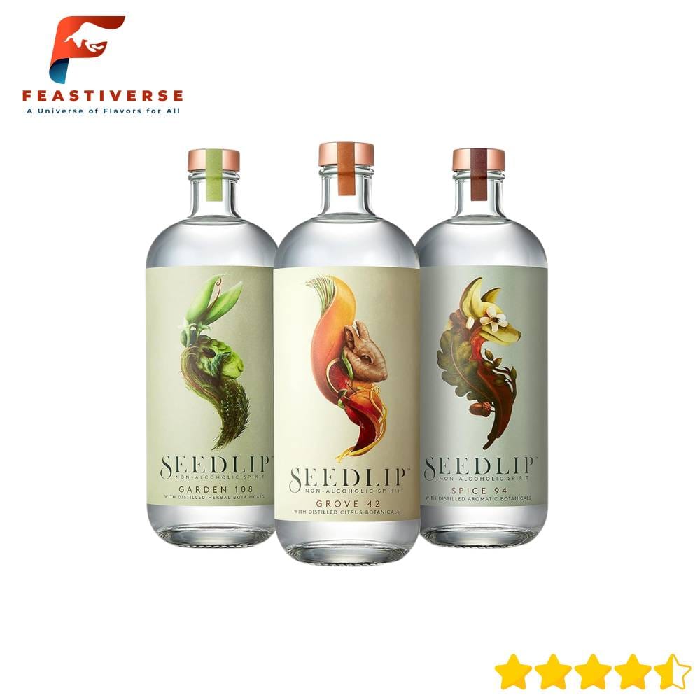 Can’t decide on one Seedlip? Get them all with the Seedlip Trio Pack: Grove 42 (citrusy), Spice 94 (warm and aromatic), and Garden 108 (herbaceous). Each botanical blend is crafted to wow your palate without booze or sugar.