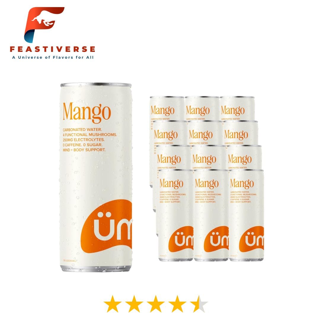 If you're searching for a non alcoholic seltzer that blends wellness with hydration, üM is a standout. Each can is packed with USDA-certified organic mushrooms like Lion's Mane, Reishi, Cordyceps, and Chaga—the kind of ancient fungi Eastern medicine has praised for centuries. These mushrooms work together to support stress management, brain clarity, and immune function.