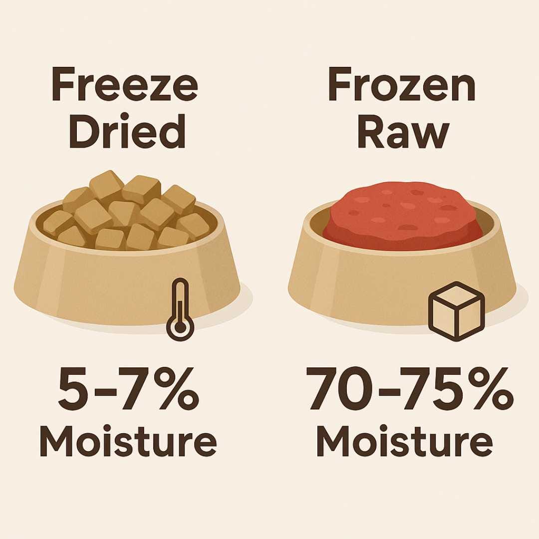 Freeze Dried vs Frozen Raw Dog Food 