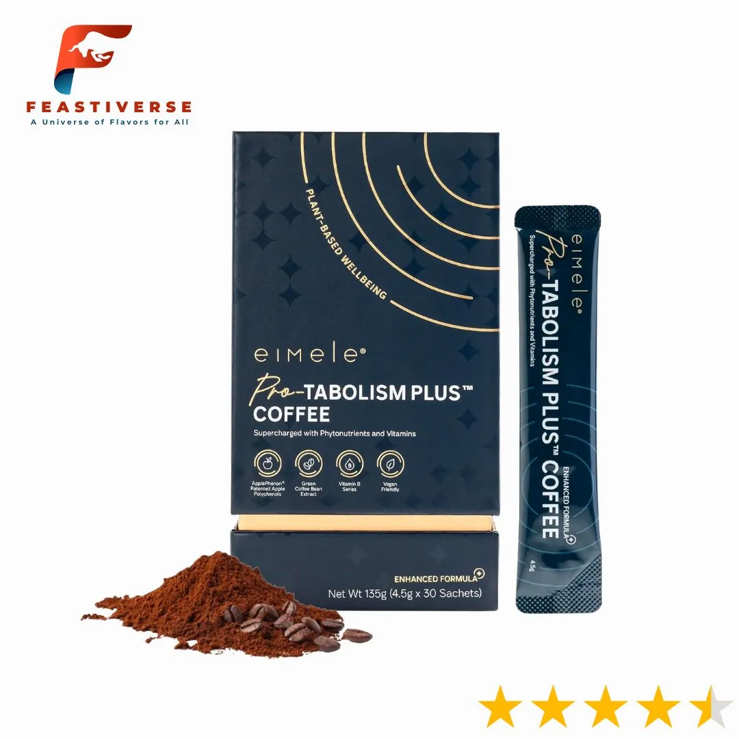 Start your morning with more than caffeine—eimele’s Metabolism Support Coffee combines Arabica and Robusta beans with green coffee extract, prebiotic fiber, and B-vitamins for a full-body wellness brew. This isn’t just about waking up; it’s about fueling your day right.